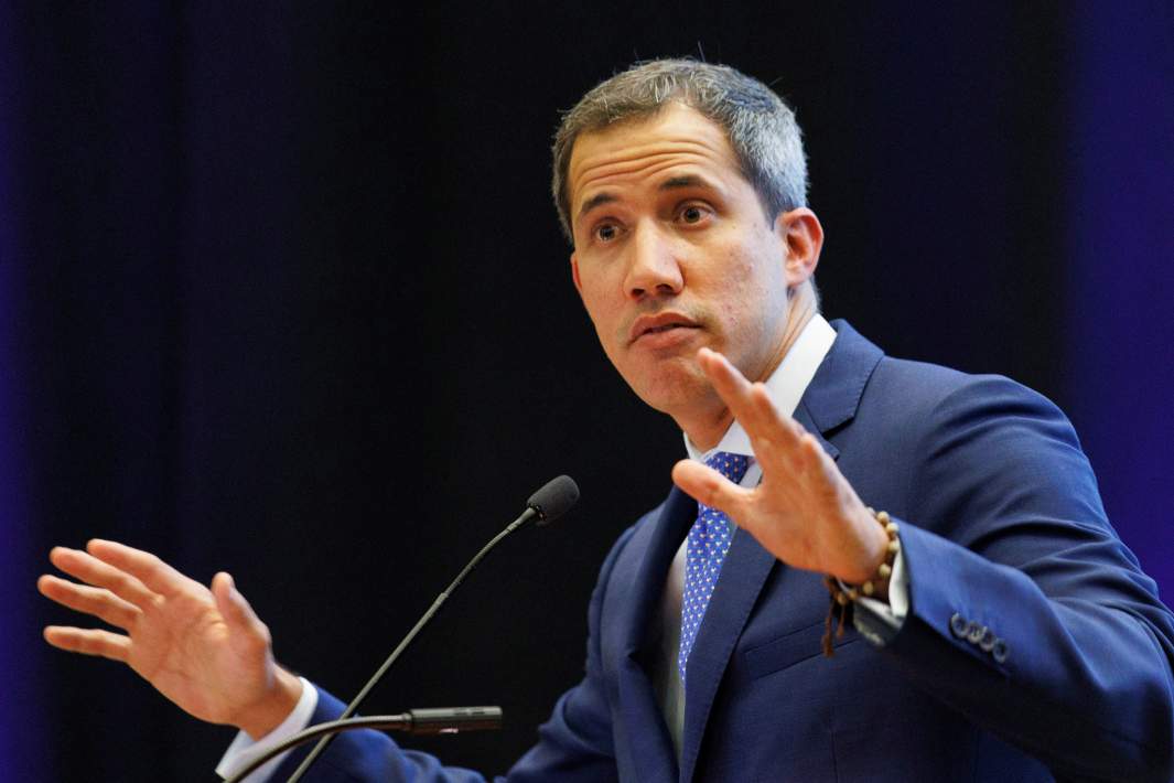 Хуан Гуайдо выступает с речью в одном из университетов в США. 9 августа 2024 года