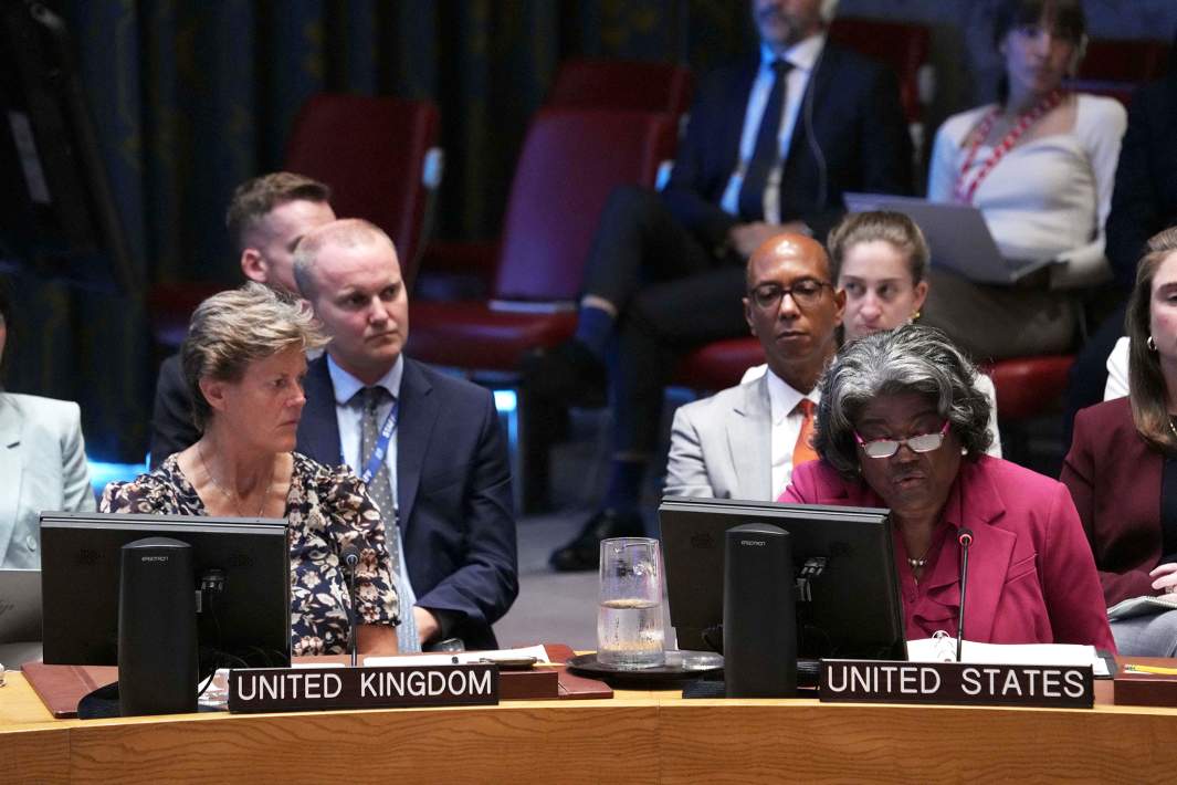 Представители Великобритании и США на заседании Совбеза ООН