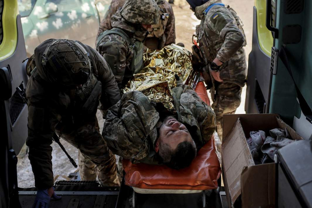 Раненный военнослужащий ВСУ