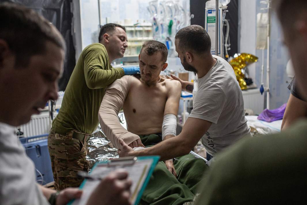 Раненый военнослужащий ВСУ