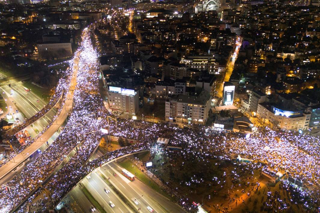 Протесты в Белграде