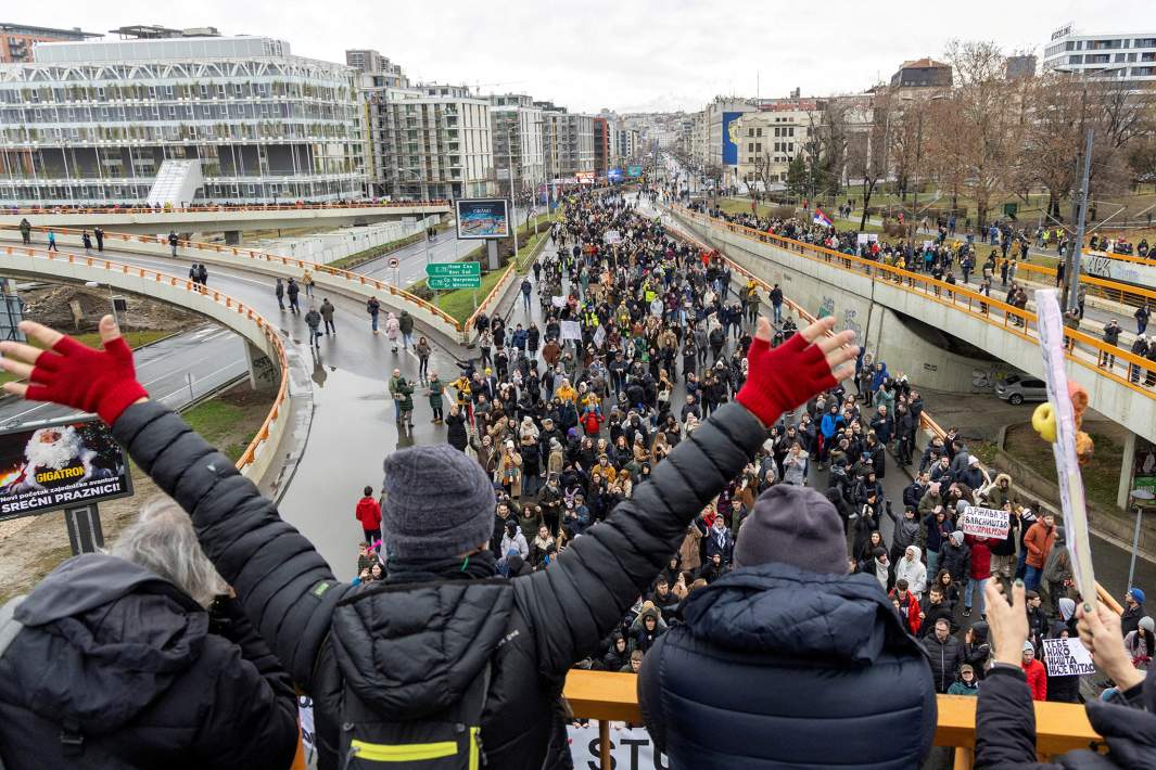 Протесты в Белграде
