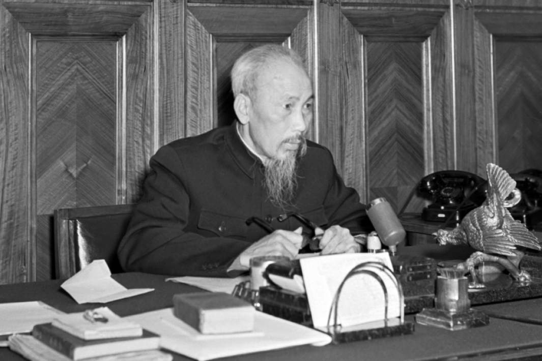 Председатель ЦК Партии трудящихся Вьетнама, президент Демократической республики Вьетнам Хо Ши Мин. 1957 год
