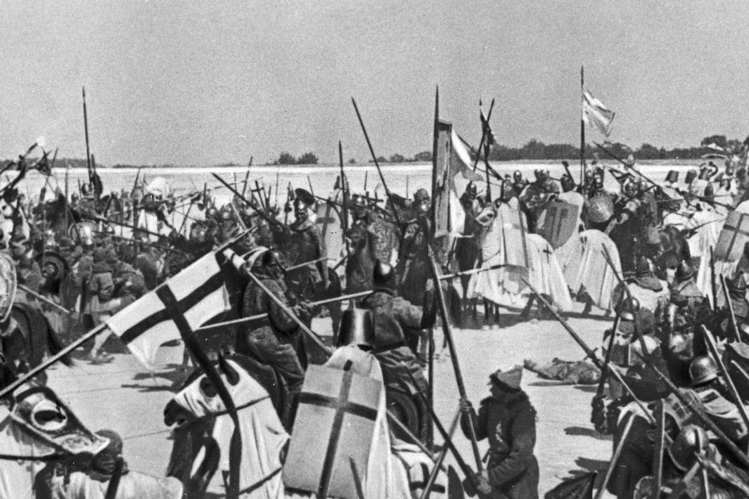 Сцена ледового побоища из фильма Сергея Эйзенштейна «Александр Невский»