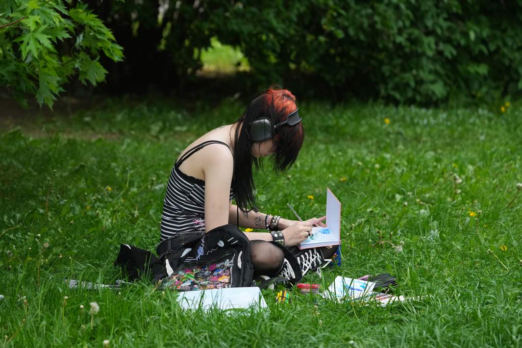 девушка в парке