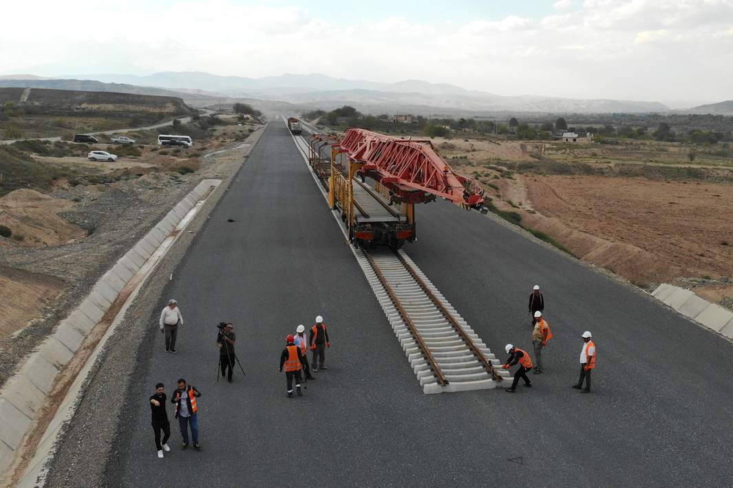 Строительство железнодорожной ветки в Зангезурском коридоре. 2023 год