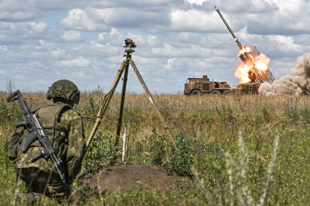 Боевая работа расчета установки РСЗО «Ураган»