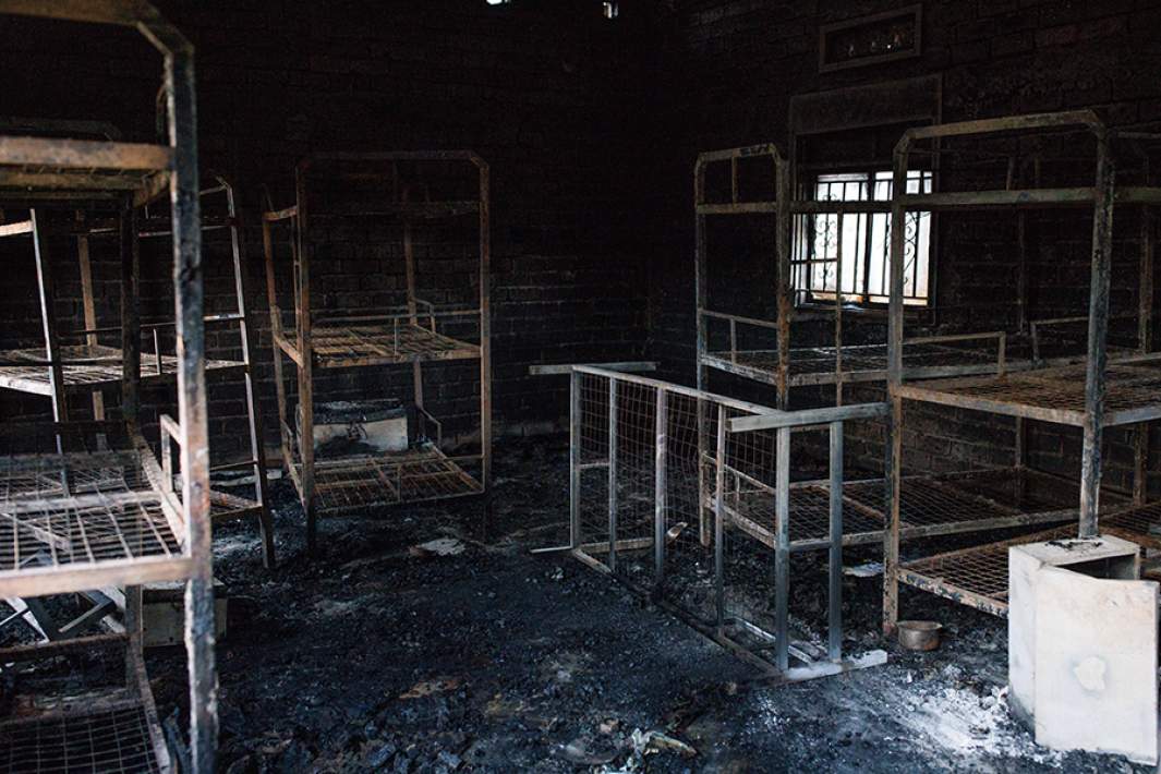 Сгоревшее помещение 