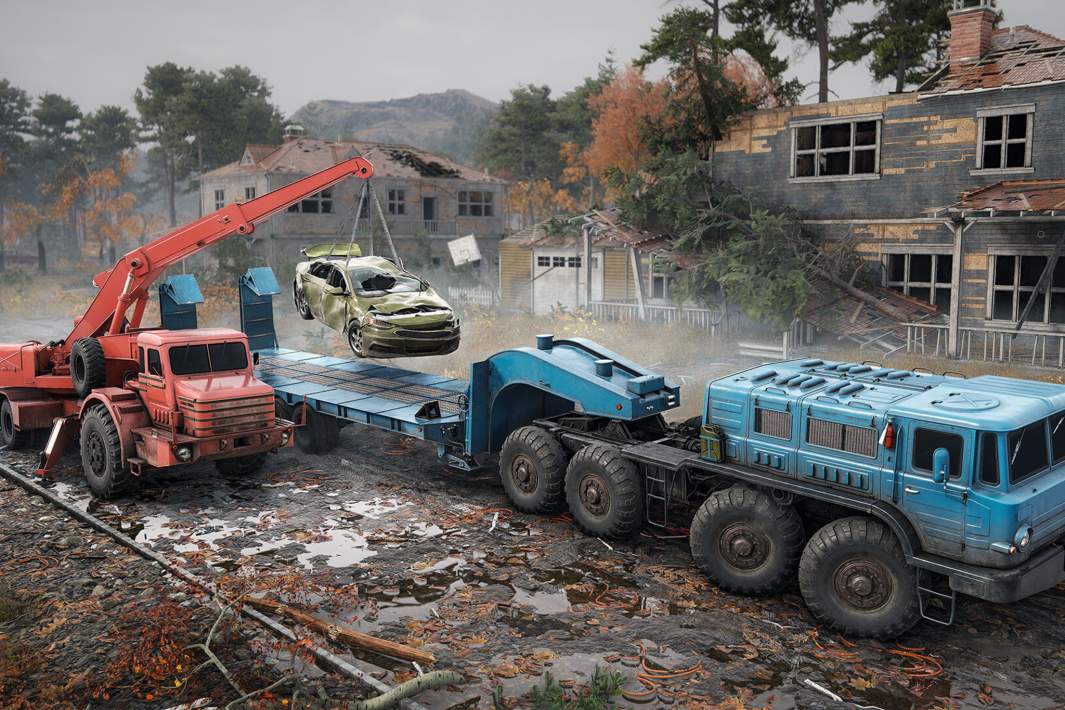 Кадр из игры RoadCraft