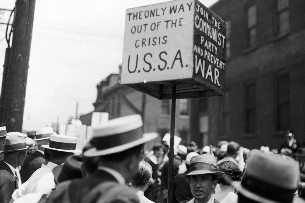 Демонстрация коммунистической партии США. 1930-е годы