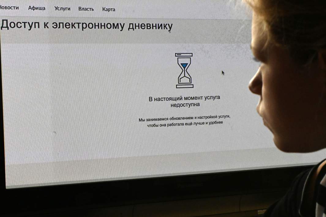 Девочка пытается получить доступ к электронному дневнику