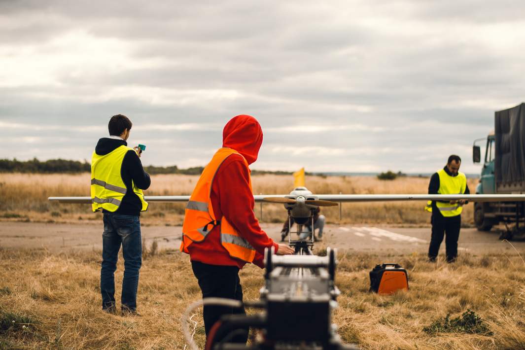 Запуск БПЛА 