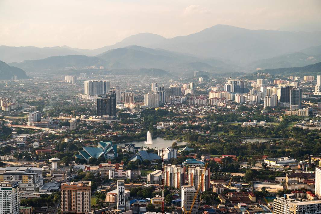 Вид на город Куала-Лумпур, Малайзия