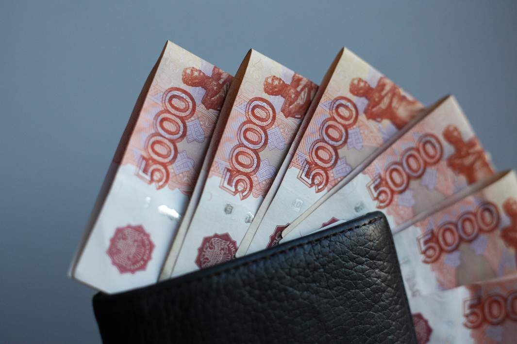 Рубли в кошельке 