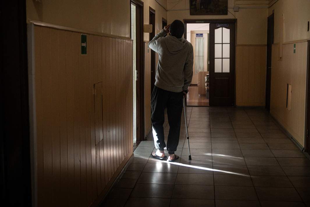 Раненный военнослужащий ВСУ