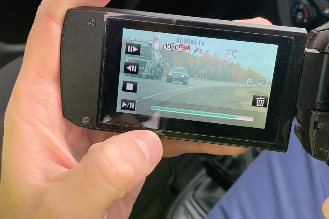 Видеозапись о нарушении ПДД 