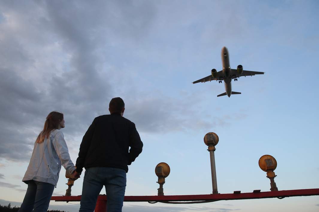 Взлет самолета 