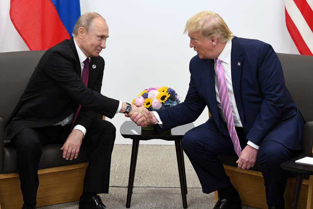 Президент РФ Владимир Путин и Президент США Дональд Трамп 