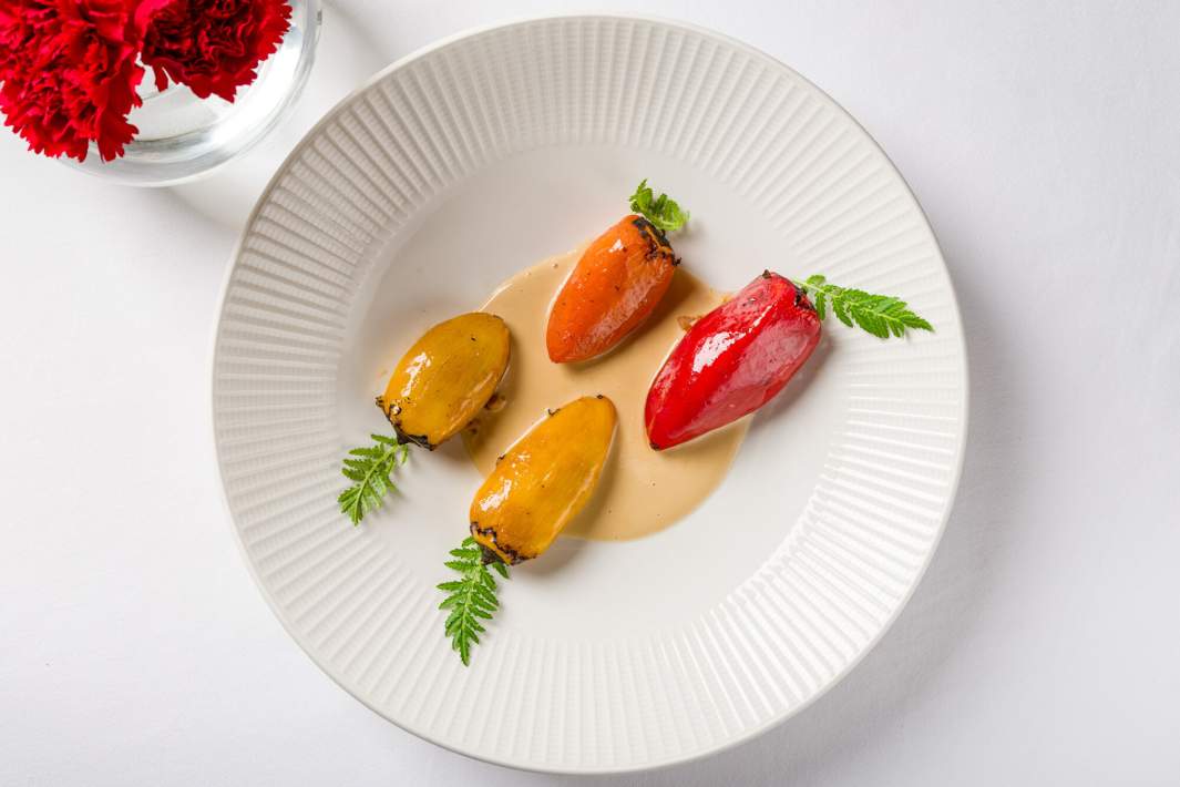 Болгарские перцы, фаршированные утиным мясом