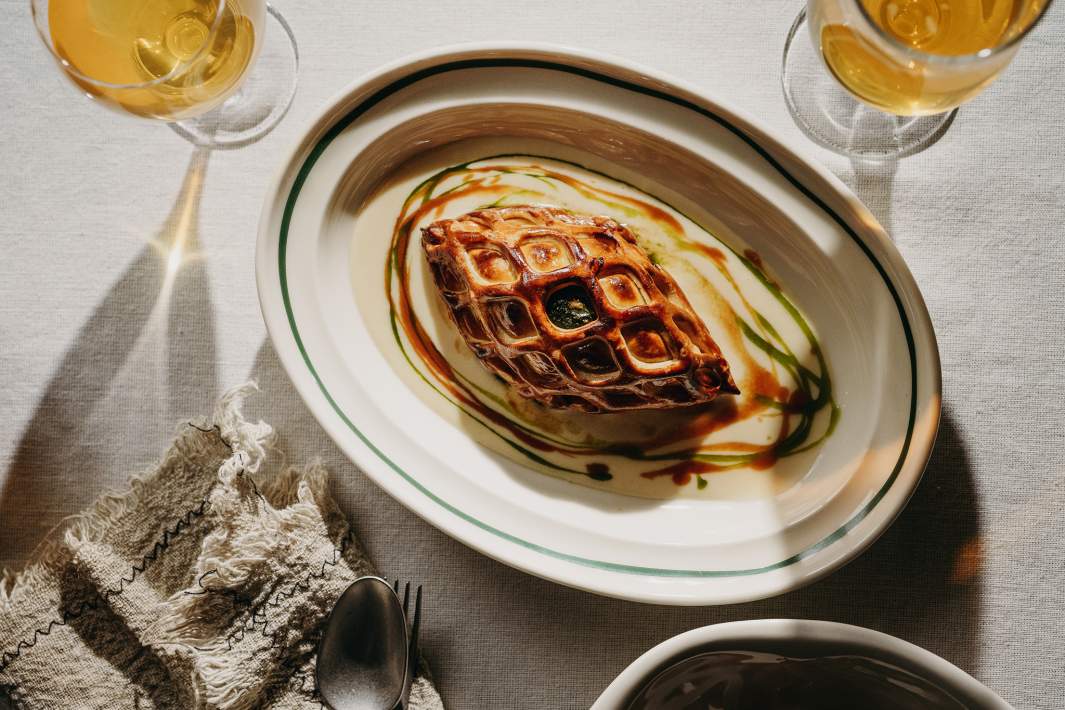 Песочный пирог с уткой конфи