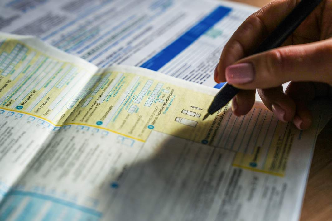 Заполнение европротокола 