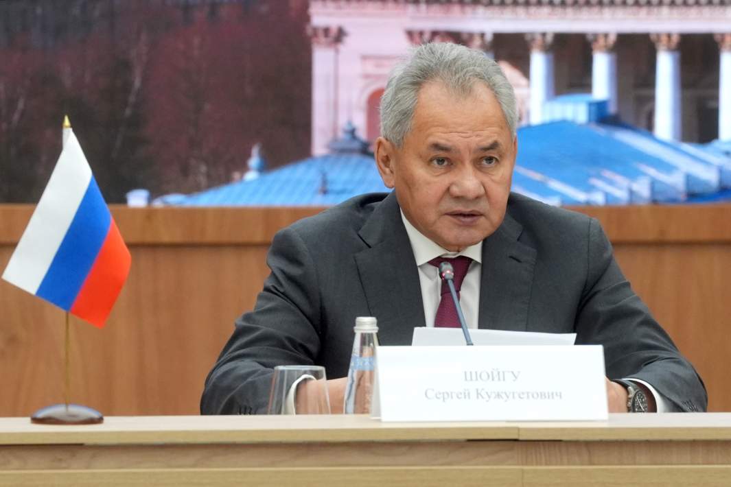 Секретарь Совета безопасности РФ Сергей Шойгу на пленарном заседании XIII встречи секретарей Cоветов безопасности государств — участников СНГ