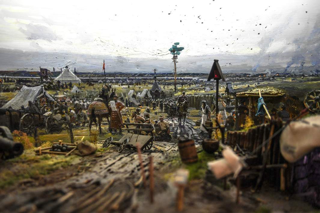 Макет диорамы «Великое стояние на Угре» художника Павла Рыженко в одноименном музее-диораме в Калужской области