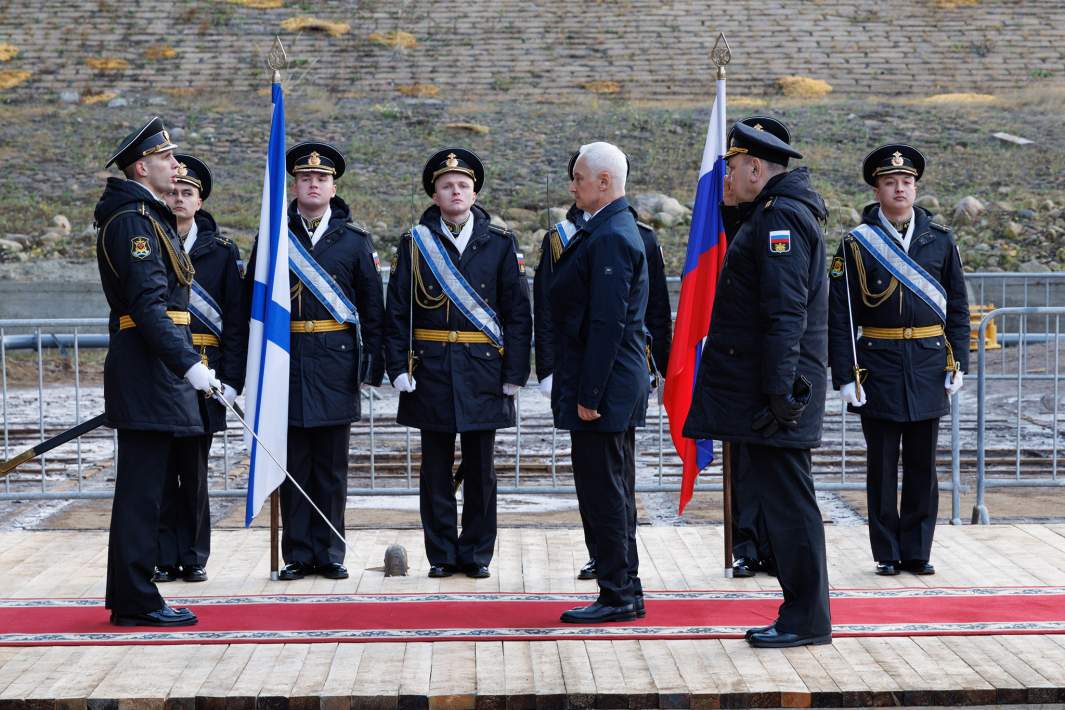 Церемония вывода из эллинга атомной подводной лодки «Хабаровск»