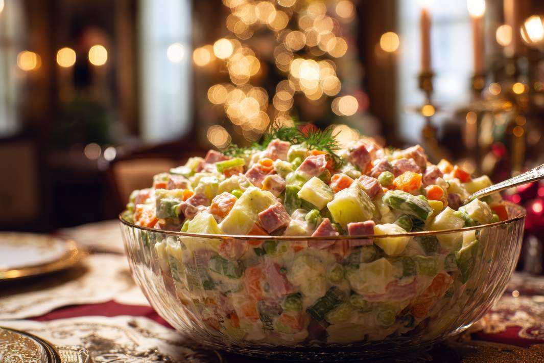 Тарелка оливье 