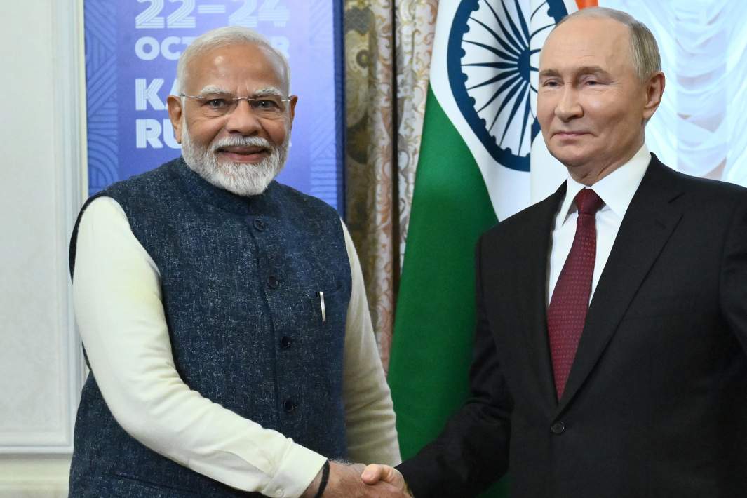 Президент РФ Владимир Путин и премьер-министр Индии Нарендра Моди