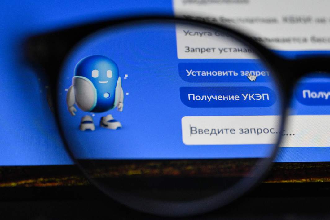 Сайт Госуслуг на экране компьютера