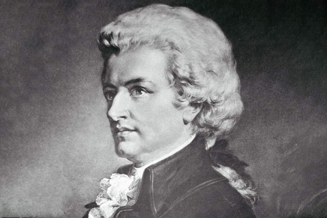 Репродукция портрета австрийского композитора Вольфганга Амадея Моцарта