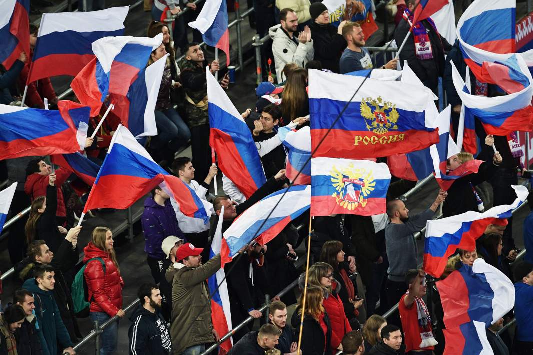 Болельщики сборной России по хоккею 