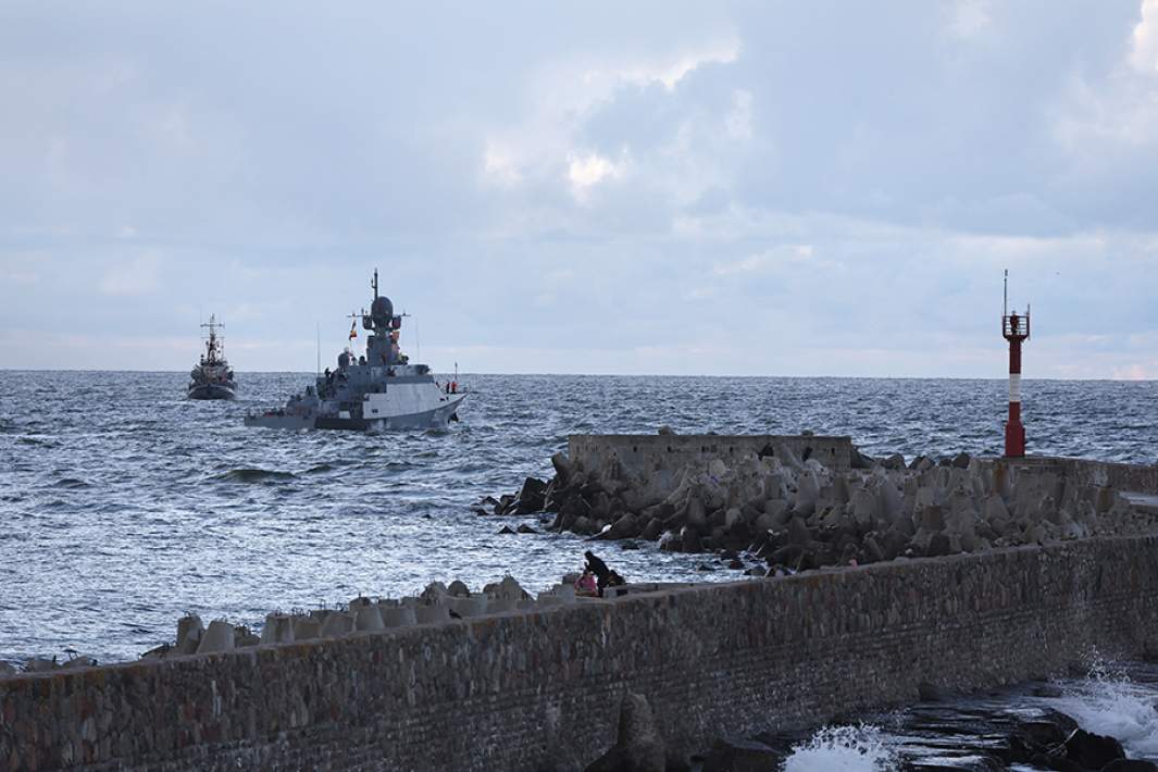 Корабли Балтийского флота на стратегических учениях в Военной гавани Балтийска