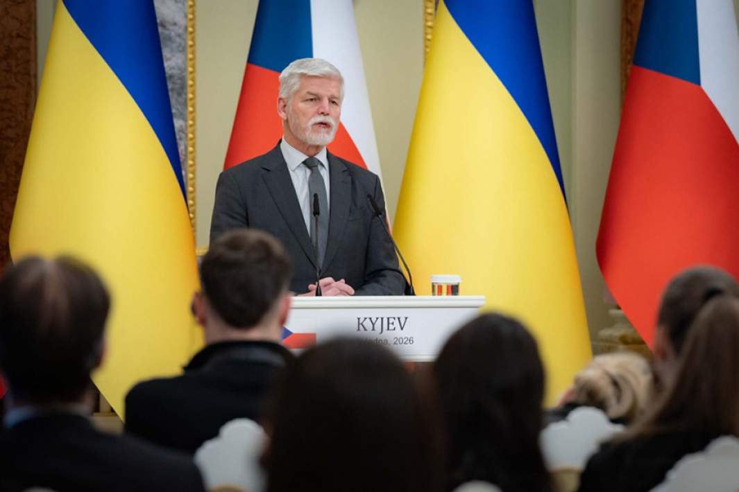 Президент Чехии Петр Павел на пресс-конференции с президентом Украины Владимиром Зеленским в Киеве. 16 января 2026 года
