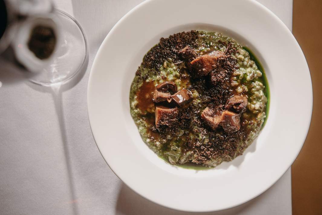 Полба, говяжий язык, сердечки индейки