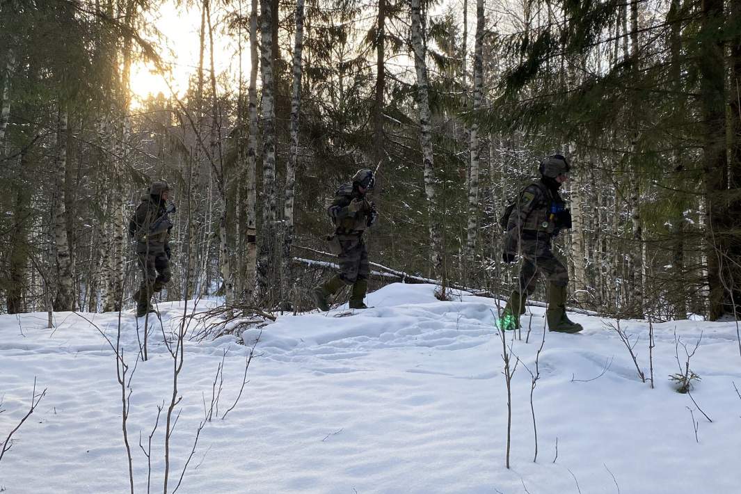 Солдаты в снегу 