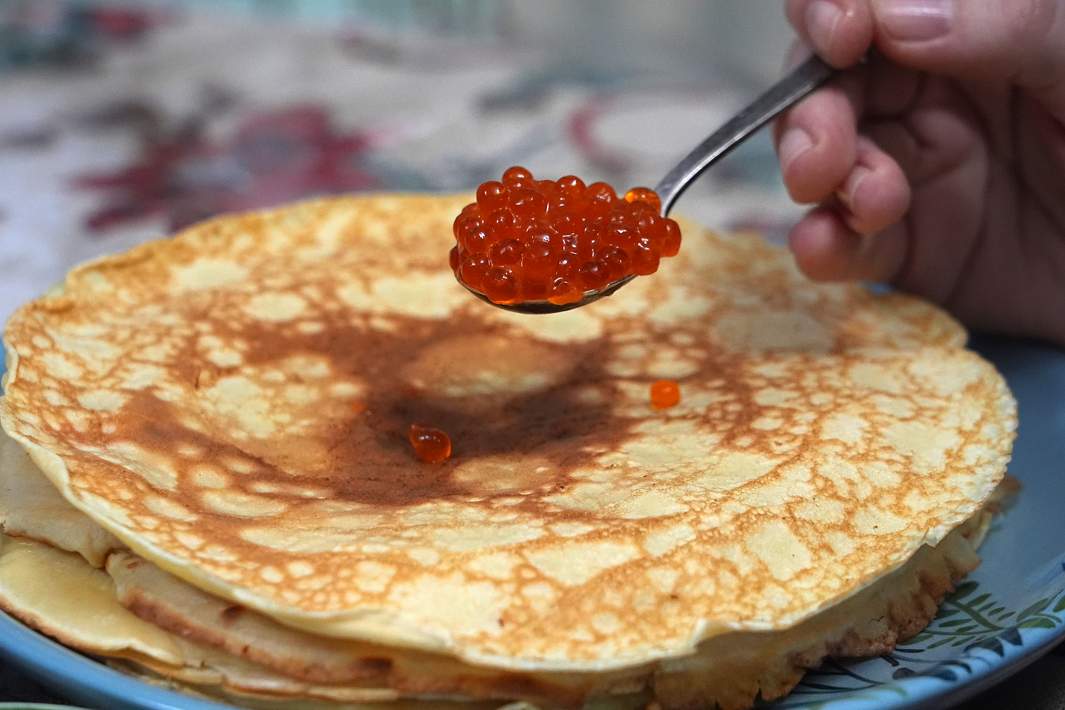 Блины с икрой 