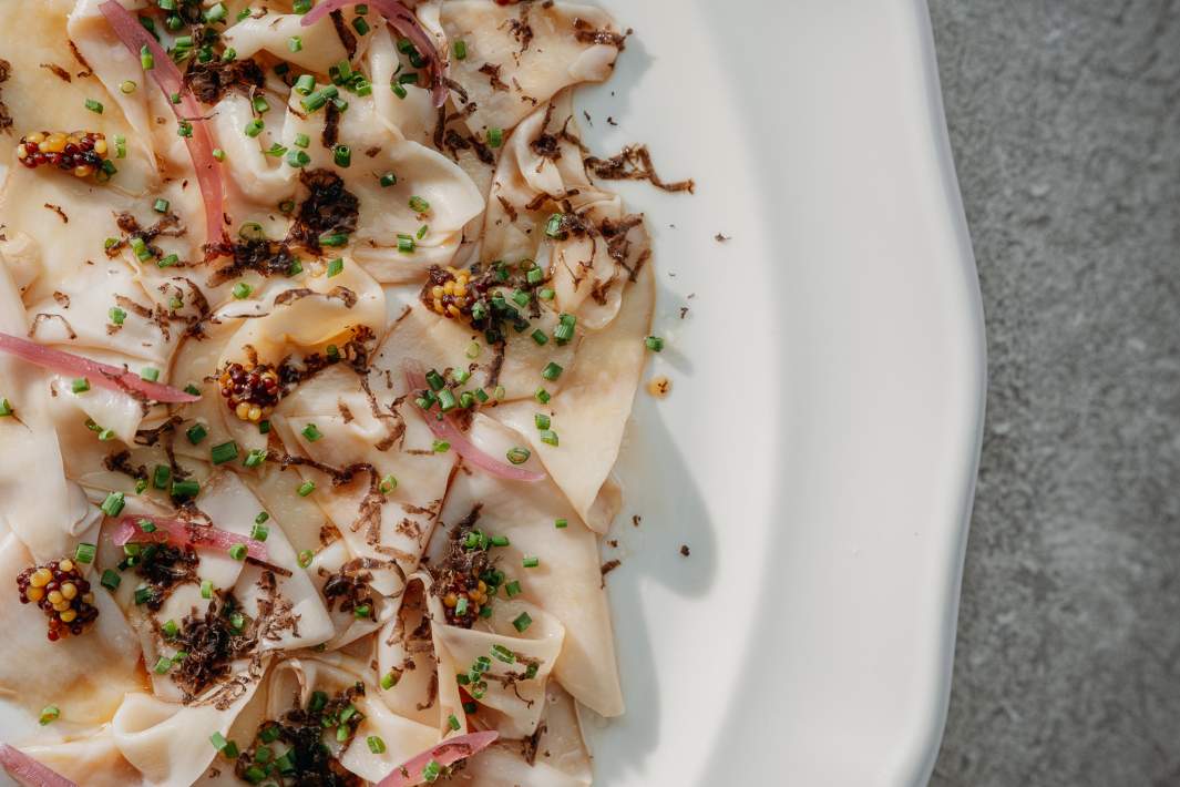 Карпаччо из грибов эринги