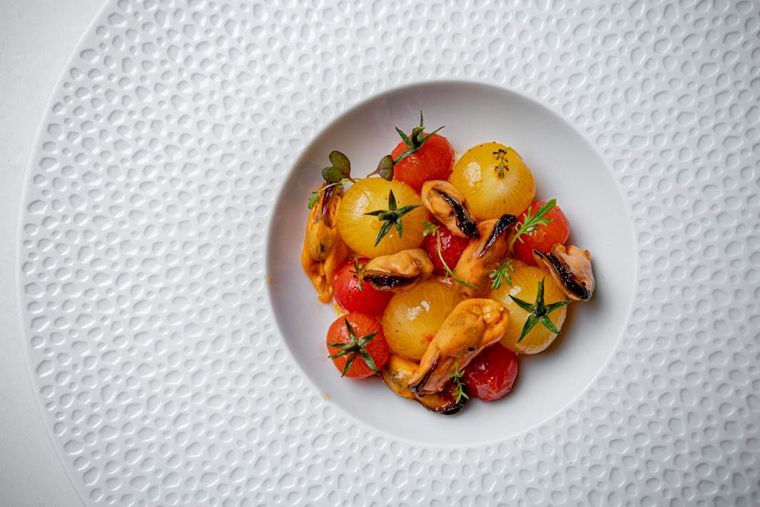 Мидии, запеченные в водорослях 