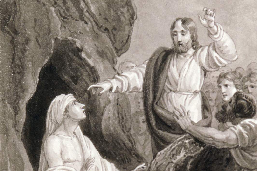 Христос воскрешает Лазаря 