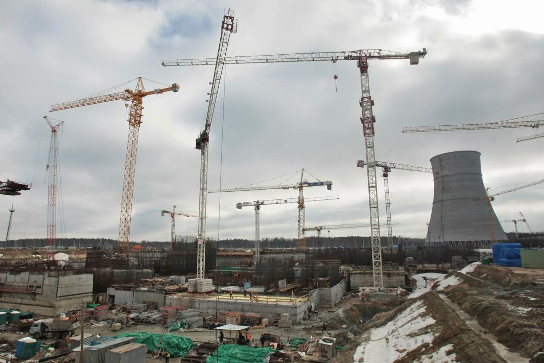 Строительная площадка комплекса Ленинградской АЭС-2