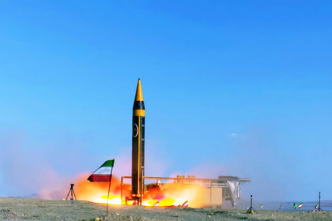 Пуск иранской баллистической ракеты