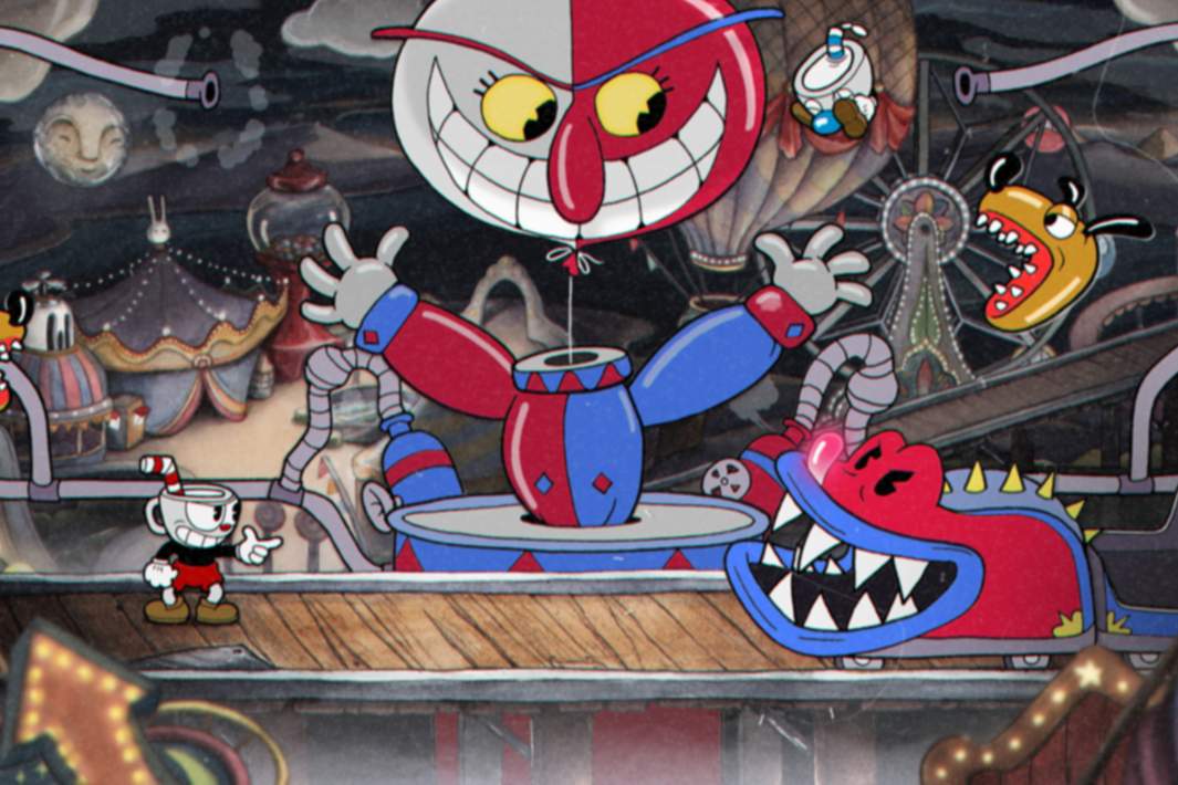 Кадр из игры Cuphead