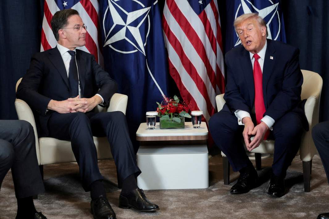 Генсек НАТО Марк Рютте и президент США Дональд Трамп
