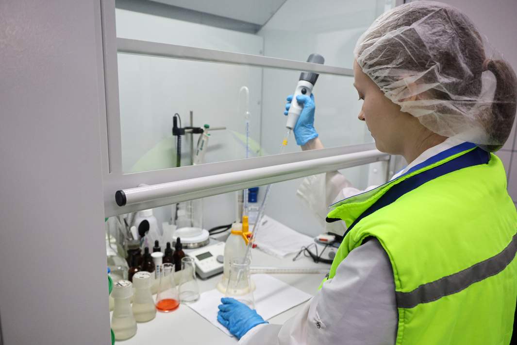 Лаборатория на пивоваренном заводе 