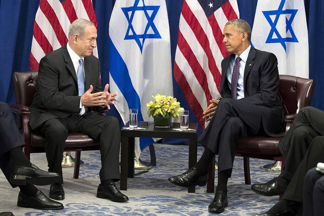 Встреча президента США Барака Обамы и премьер-министра Израиля Биньямина Нетаньяху в Нью-Йорке. 2016 год