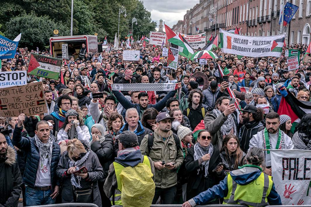 Демонстрация в поддержку Палестины в Дублине. 2023 год