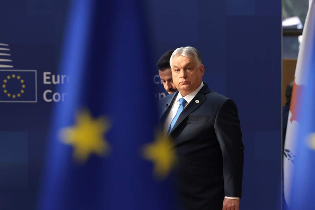 Премьер-министр Венгрии Виктор Орбан на саммите Европейского совета в Брюсселе