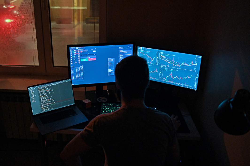 Трейдер за работой